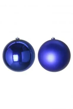 15cm Blue Bauble Set Shiny/Matt (40 Pc)