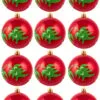 Hand Painted Shatterproof Bauble Design 33 (12 Pack) -Hot Sale Christmas decorations store bau 33 03
