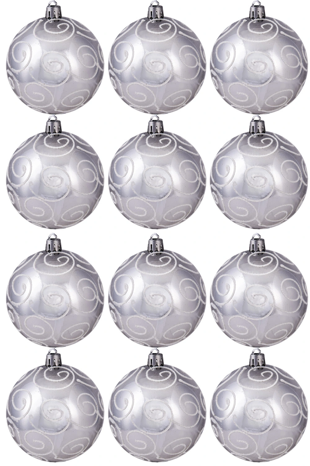 Hand Painted Shatterproof Bauble Design 38 (12 Pack) 3 Hand Painted Shatterproof Bauble Design 38 (12 Pack)