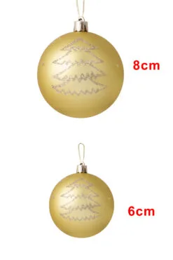 Hand Painted Shatterproof Bauble Design 24 (12 Pack) -Hot Sale Christmas decorations store bau 8cm 24 02