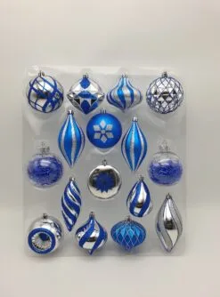 The 128pc Blue & Silver Full Heavy Coverage Bauble Set (6ft Trees) 13 The 128pc Blue & Silver Full Heavy Coverage Bauble Set (6ft Trees) -Hot Sale Christmas decorations store blue silver feature set 1 1 1