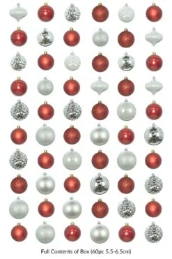 The Red & Silver Bauble 60pc Base Set