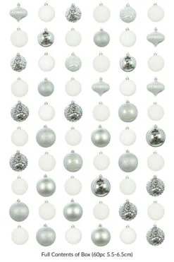 The White & Silver Bauble 60pc Base Set