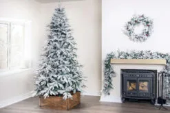 The 4ft Snowy Alpine Tree -Hot Sale Christmas decorations store snowy alpine unlitlandscape 1
